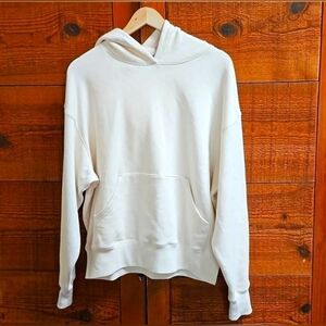WE WORE WHAT Cream Activewear Yoga Hoodie Sweatshirt
